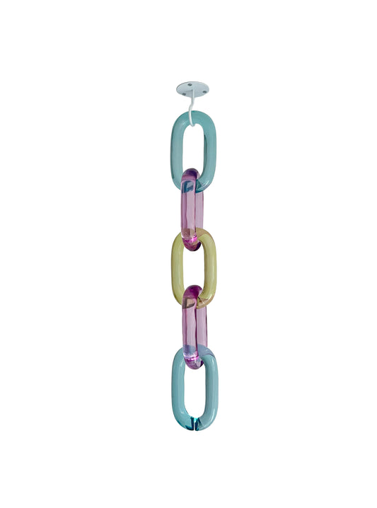 Modular oversized acrylic chain links wall decor by BRISÉNN