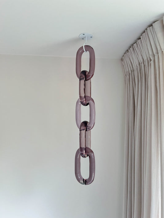 Modular oversized acrylic chain links wall decor by BRISÉNN